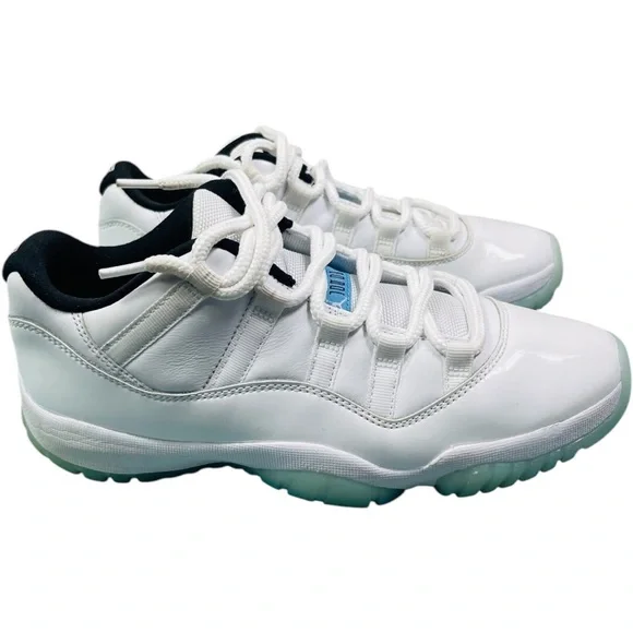 Nike Air Jordan 11 Retro White Blue Legends Sneakers - Picture 2 of 13